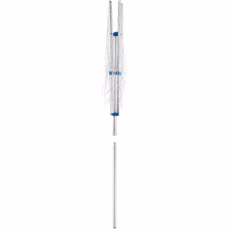 Stendibiancheria pieghevole a ragnatela tectake in alluminio, grigio/argento, H: 196 cm, L: 150 cm, P: 40 cm