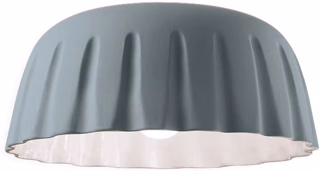 Plafoniera Ferroluce Madame Gres in Ceramica Grigia Stile Art Déco con Attacco E27