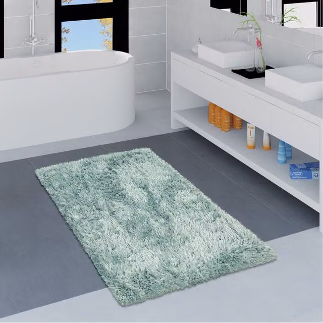 Tappeto da bagno Kandela turchese L: 40 cm, P: 55 cm