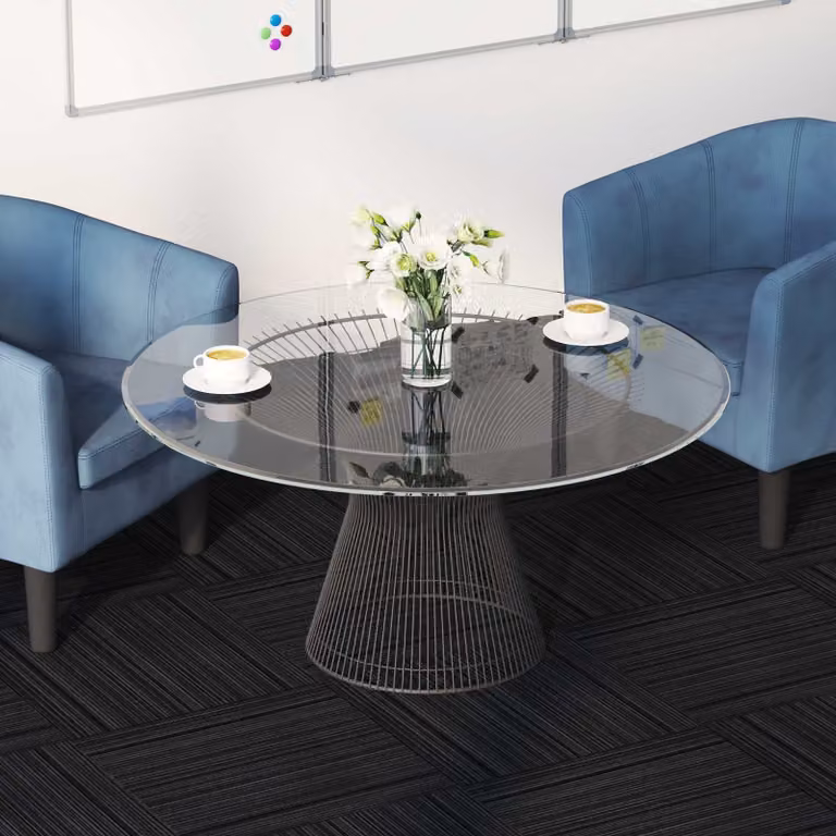 vidaXL Piastrelle per Tappeto Rigate in Polipropilene Grigio Chiaro L/P: 50 x 50 cm, Confezione da 36 pz