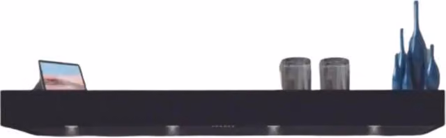 Cappa a mensola da parete Baraldi Nera con ricircolo a carboni attivi, portata 900 m3/h, L: 180 cm, P: 48 cm