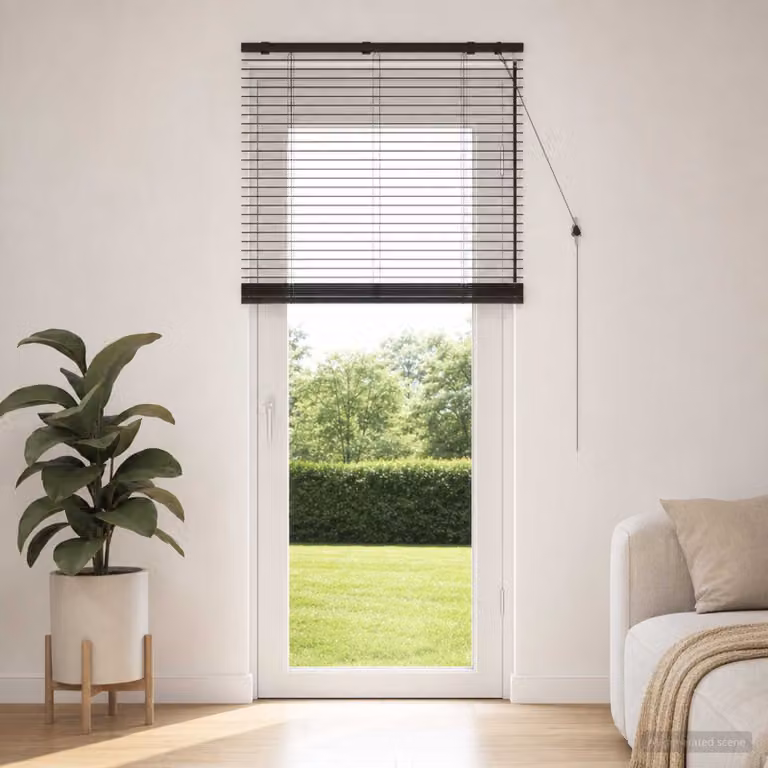 vidaXL Tenda Veneziana Marrone Scuro L: 70 cm, H: 250 cm, Larghezza delle lamelle: 35 mm