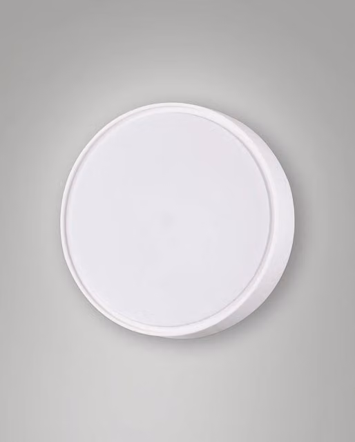 Plafoniera LED Hatton Fabas Bianca in Policarbonato con Luce Bianco Caldo 3000K 14W IP65