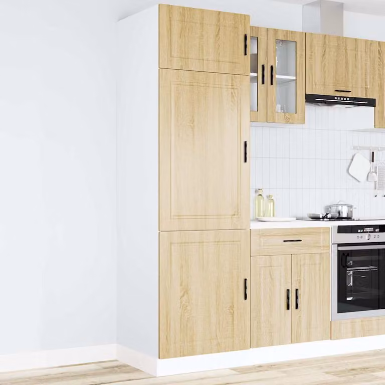 Armadio da cucina alto vidaXL Porto Rovere Sonoma marrone in legno MDF con ante a battente L/P/H: 60 x 57 x 207 cm