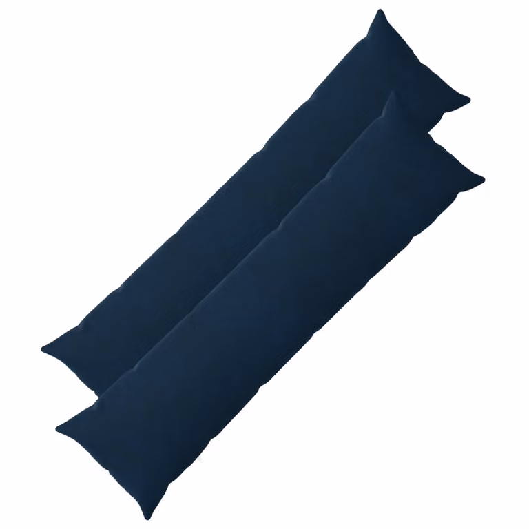 Set di 2 federe vidaXL HEERLEN blu in microfibra fleece, L 145 cm x L 40 cm
