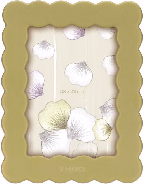 Portafoto Bloom THUN in ceramica verde con decoro floreale