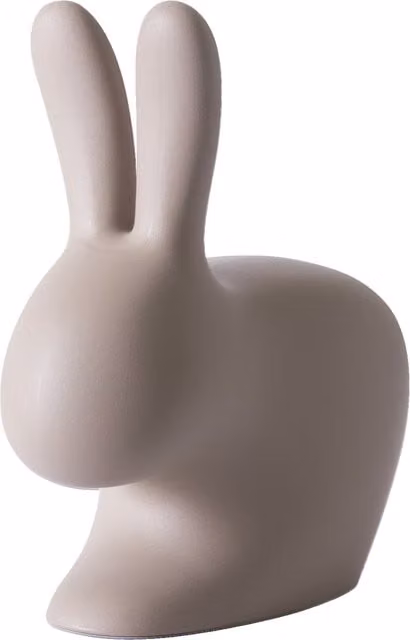 Sedia in polietilene Qeeboo Rabbit disponibile in grigio o beige