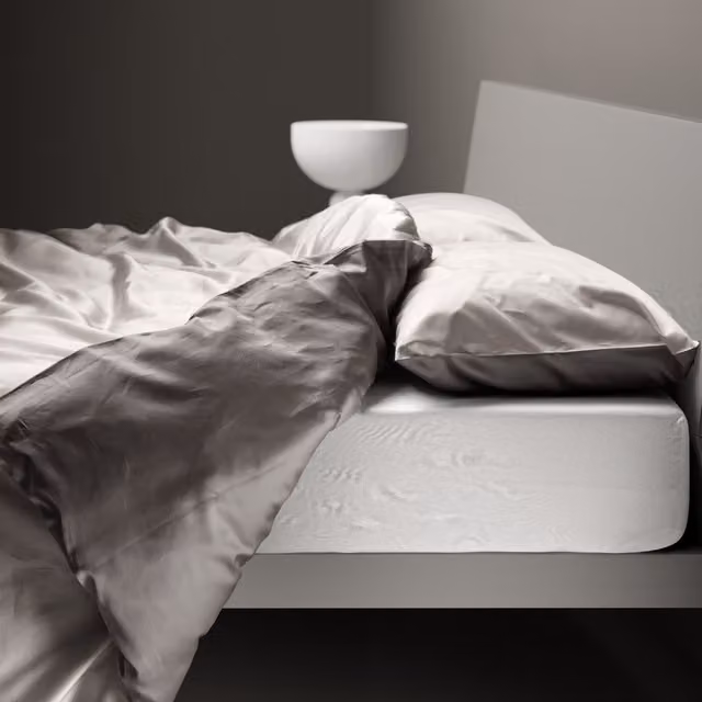 Copripiumino reversibile DaunenStep Oasi Kiss in cotone mako satin grigio L: 135 cm x P: 200 cm