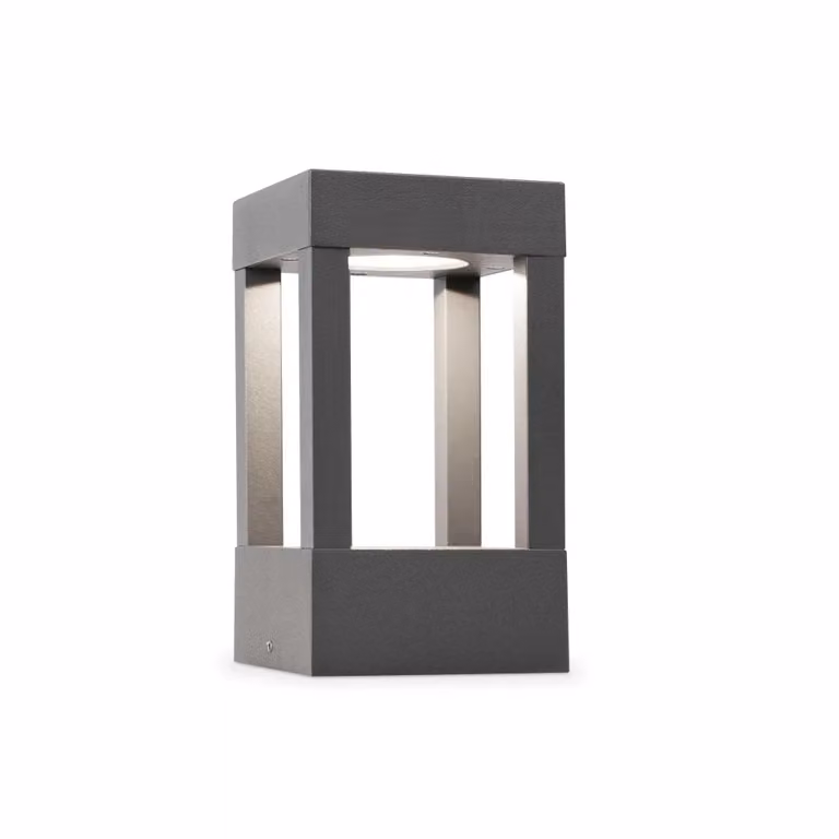 Faro da giardino a paletto AGRA P 3000K Faro Barcelona, colore Grigio Scuro, con tecnologia LED e protezione IP55