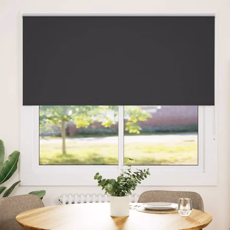 Tenda a Rullo Oscurante vidaXL in Poliestere, Colore Antracite/Nero, L: 165 cm, H: 130 cm