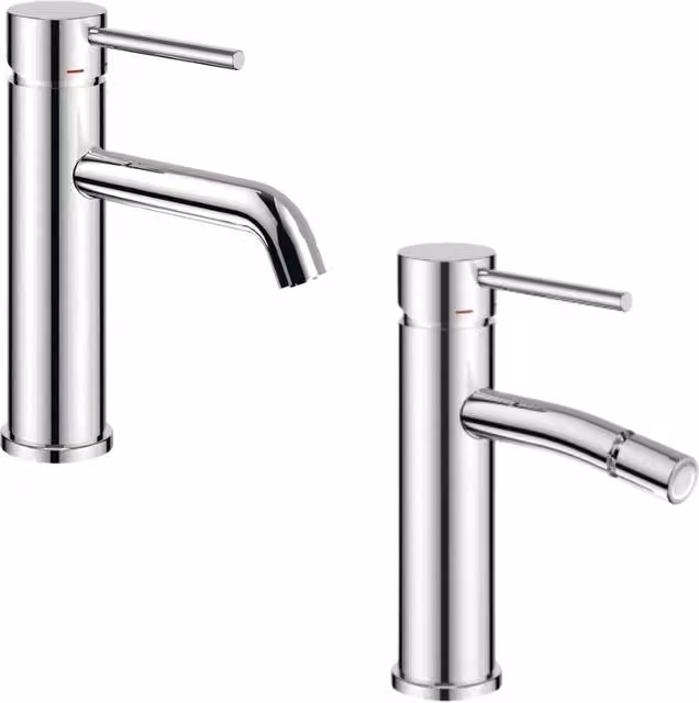 Miscelatore per lavabo M Rubinetterie serie Jazz con leva in metallo e pilecca pop-up, finitura cromata