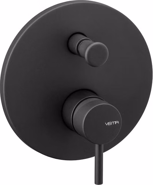 Miscelatore doccia incasso con deviatore Vema MAIRA V27140 nero opaco
