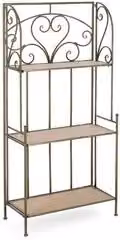 Scaffale arredo GUENDA in metallo verde scuro e marrone L: 60 cm, H: 125 cm