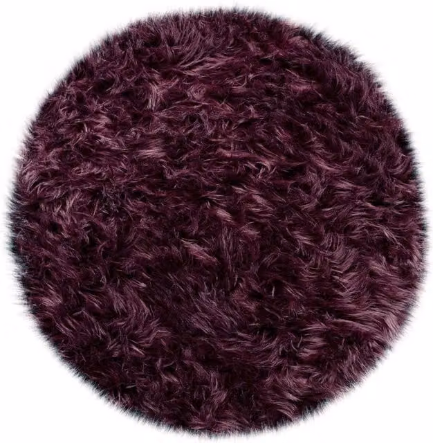 Tappeto rotondo a pelo alto Playara viola Diametro: 120 cm