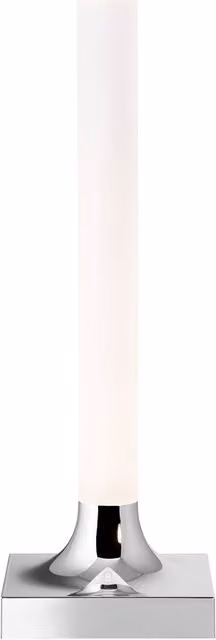 Lampada da tavolo ricaricabile Kartell Goodnight LED dimmabile bianca e cromata