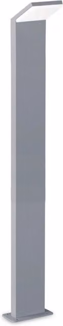 Piantana da esterno IDEAL LUX in alluminio grigio con LED da 9W 3000K, sensore di movimento e protezione IP54