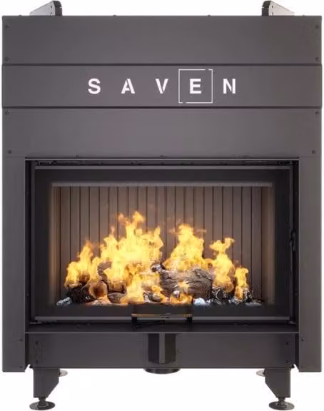 Inserto per camino a legna Outinfire Energy Up Nero, potenza 17,0 kW