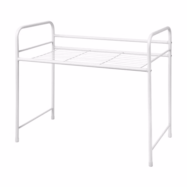 Mensola salvaspazio Tamil White VESTIAMO CASA in metallo bianco, H 50 x L 60 x P 30 cm