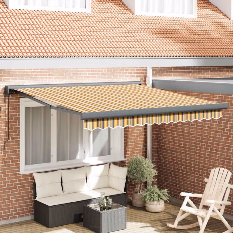 Tenda retrattile vidaXL multicolore con bracci pieghevoli L: 300 cm, P: 250 cm, H: 165 cm