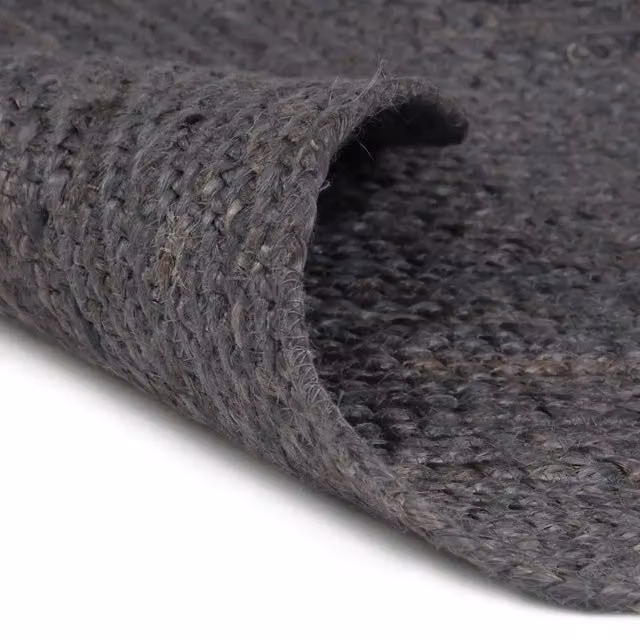 Tappeto rotondo in juta lavorato a mano vidaXL Grigio Diametro: 240 cm