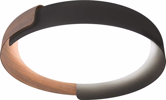 Plafoniera LED KDLN Dala in metallo e legno, dimmabile, multicolore