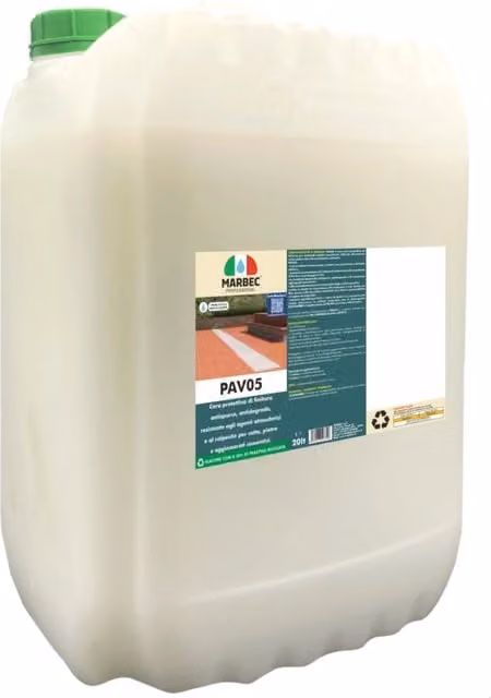 Cera per pavimenti esterni Marbec PAV05 a base acquosa colore bianco 20 l