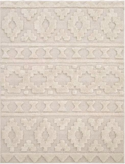 Tappeto Geneva beige moderno con effetto alto-basso L: 150 cm, P: 80 cm