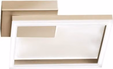 Plafoniera LED moderna Fabas Luce Bard oro e bianca dimmabile