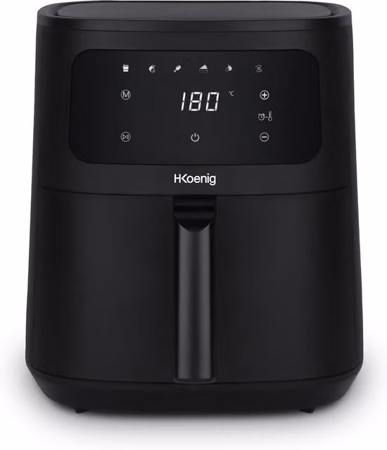 Friggitrice ad aria digitale H.Koenig nera con capacità 6 L e display digitale