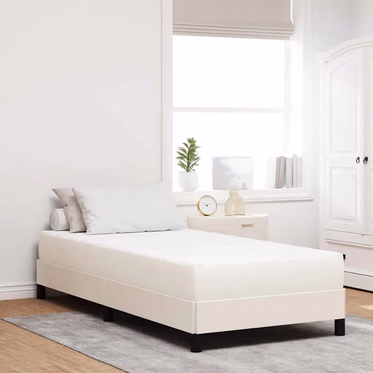 Materasso a molle insacchettate vidaXL in tessuto beige e bianco, L 100 x P 200 cm