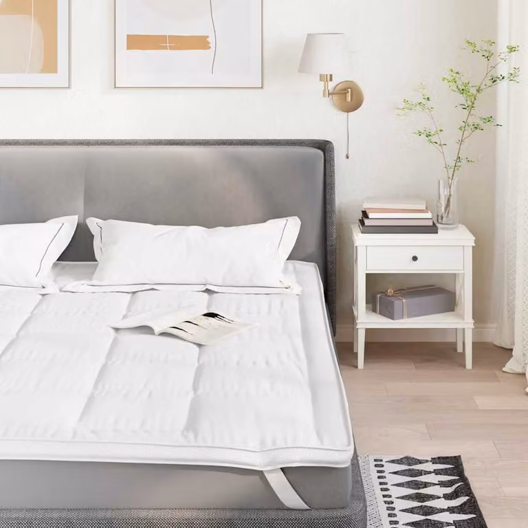 Coprimaterasso vidaXL in microfibra traspirante bianco 200x200 cm