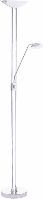 Piantana Moderna Eglo Baya in Acciaio Cromo con Luce LED Integrata da 20W Dimmabile e Regolabile
