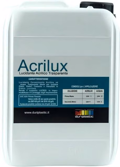 Acrilux Italia Colorpaint lucidante e vetrificante acrilico trasparente a base acqua, formato 10 lt