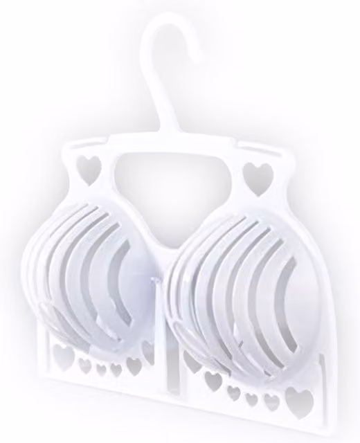 Set da 2 appendini per stenditura reggiseni Wenko in plastica bianca