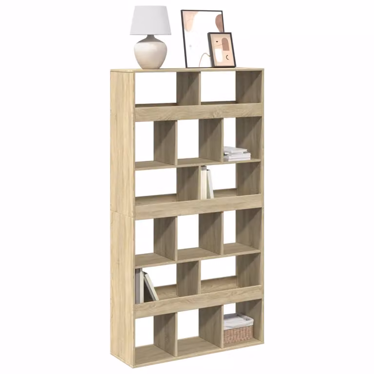 Libreria da parete vidaXL in Rovere Sonoma, L 100 cm x P 33 cm x H 187,5 cm
