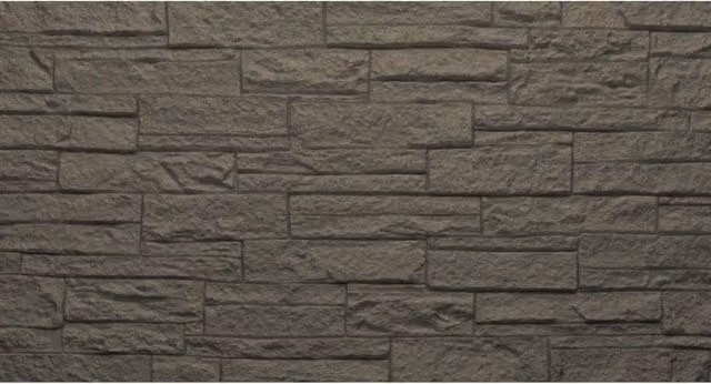 Pannello decorativo effetto pietra e mattoni 3D Divina Home, set da 12 pezzi in PVC, colore Grigio, L: 120 cm, P: 60 cm, H: 2,5 cm