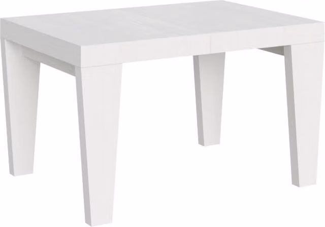 Tavolo allungabile moderno Pimbo Bs Com bianco frassino L/P: 140 x 90 cm, estensibile fino a 400 cm