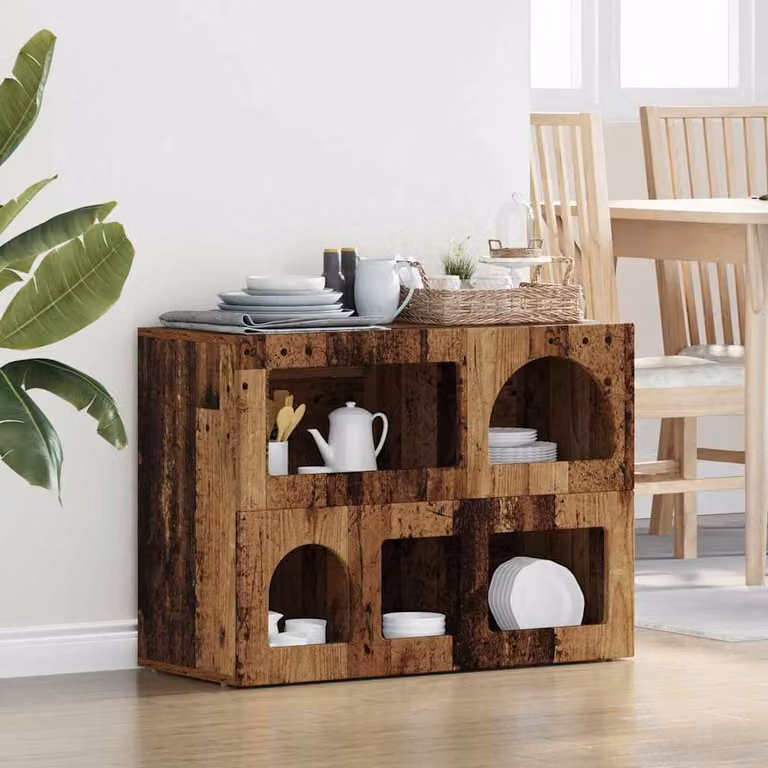 Credenza moderna vidaXL ELST in legno color marrone L 80.5 x P 35 x H 59 cm