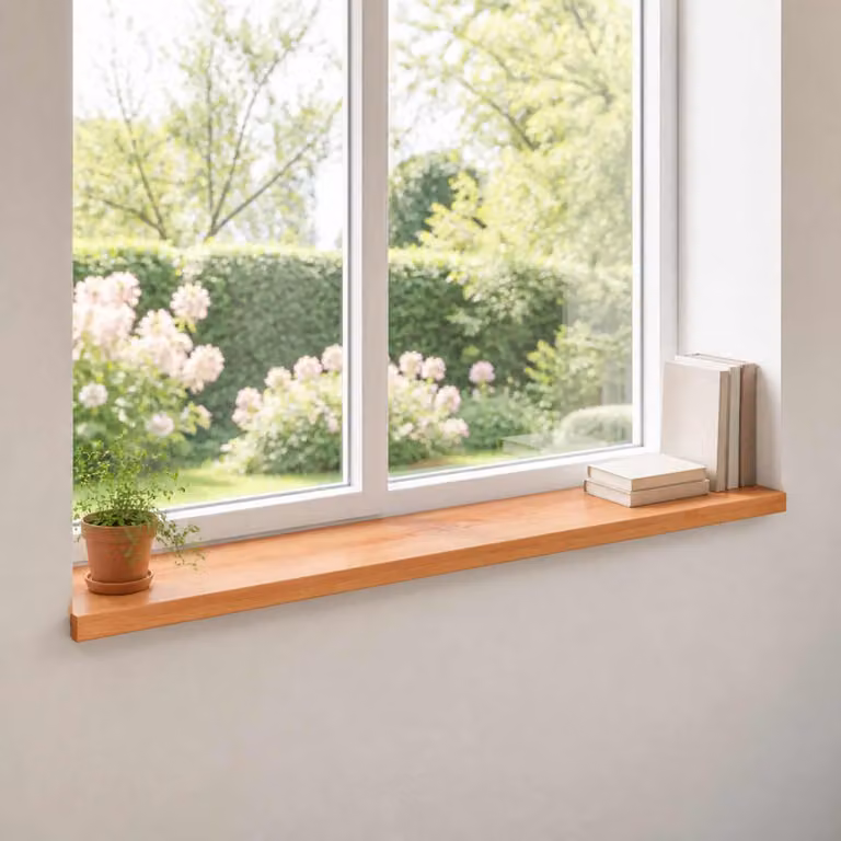 Set di 2 soglie per finestre vidaXL in legno verniciato marrone L 140 x P 40 x H 2 cm