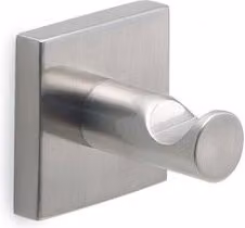 Set di 2 appendini da bagno Gedy FUJI in acciaio inossidabile silver spazzolato L/P/H: 4,7 x 4,9 x 4,7 cm