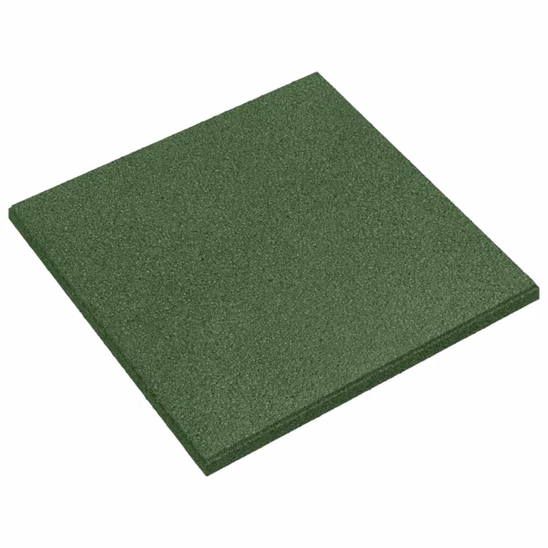 vidaXL Piastrelle per Protezione dalle Cadute in Plastica e Gomma, 24 pz, Verde, L/P: 50 x 50 cm