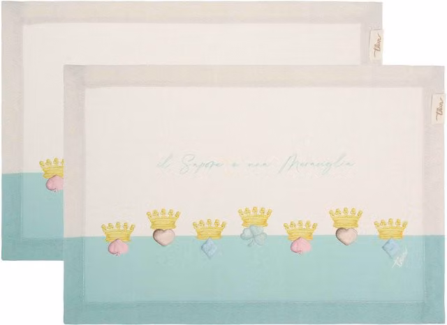 Set di 2 tovagliette rettangolari antimacchia Thun Incanto di Primavera con motivo floreale multicolore