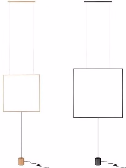 Lampada da terra LED Redo Group Slick Piantana Square con altezza regolabile in metallo e alluminio, disponibile in bianco, nero o oro/ottone