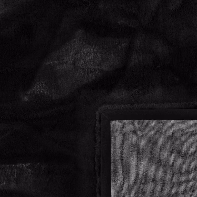 Tappeto rotondo in ecopelliccia Fluffy Deluxe nero diametro 160 cm