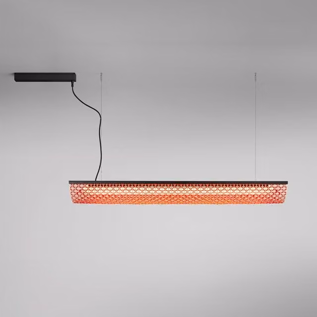 Lampada a sospensione da esterno Bover Nans Balis rossa con tecnologia LED