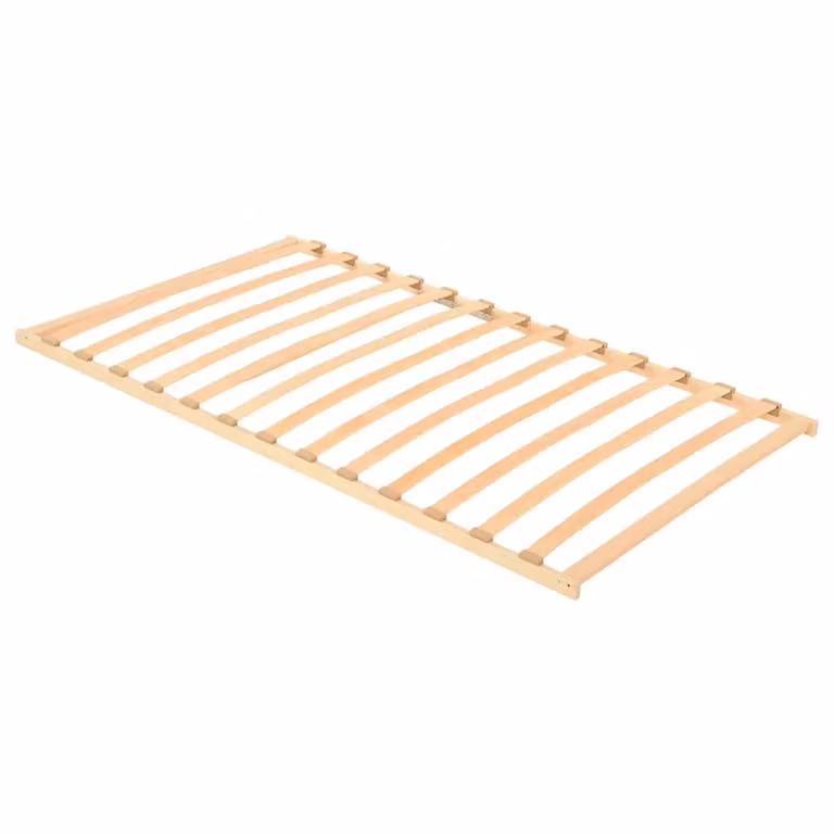 Base a doghe vidaXL in legno massello di faggio, Marrone, 120 x 190 cm
