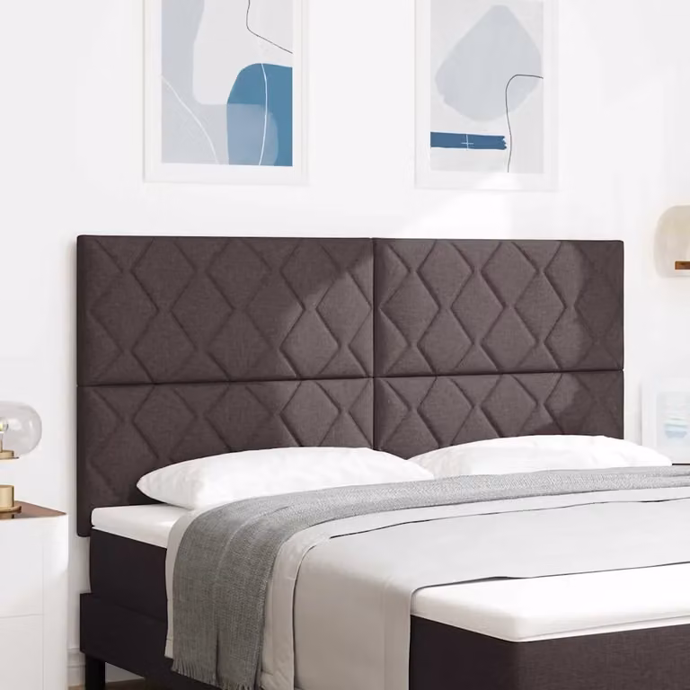 Testiera per letto con illuminazione LED e porta di ricarica USB vidaXL, marrone, larghezza: 180 cm