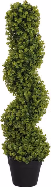 Pianta finta di eucalipto a spirale HOMCOM con vaso, verde, Altezza: 90 cm
