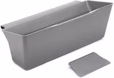 Pattumiera appendibile Metaltex Clean-Tex con coperchio a ribalta, Grigio, L: 35 cm, P: 16 cm, H: 13 cm