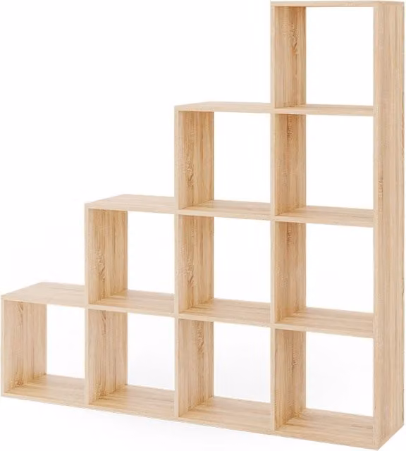 Scaffale a scala Sonoma Vicco in MDF, disponibile in beige o bianco, L 140 cm x H 142,5 cm